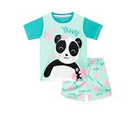 Harry Bear Girls Short Pyjamas Panda Green 7-8 Years
