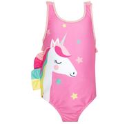 Harry Bear Girls Swimsuit | Unicorn Swimming Costume For Girls | Kids Swimsuit | Pink 3-4 Years