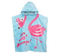 Harry Bear Girls Towel Poncho Flamingo Blue One Size