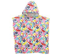 Harry Bear Girls Towel Poncho Floral Multicolour One Size