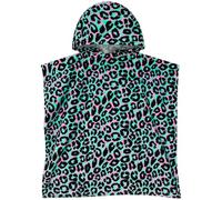 Harry Bear Girls Towel Poncho, Leopard Print Kids Towel Poncho, Cotton Beach Towels And Swimming Towels, One Size, Green