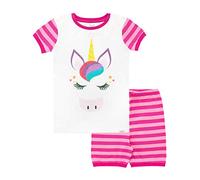 Harry Bear Girls Unicorn Short Pyjamas Pink Age 8 to 9 Years