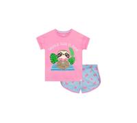 Harry Bear Girl's Watermelon Sloth Short Pyjamas in Pink | Size: 9-10 Years Harry Bear Pink 9-10 Years