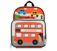 Harry Bear Kids Backpack and Lunchbag Set Red Transport