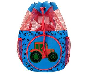 Harry Bear Kids Farm Tractor Swim Bag Waterproof Drawstring Beach Pool Summer Backpack with Name Tag for Children