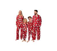 Harry Bear Men's Pengiun Long Sleeve Christmas Pyjamas in Red | Size: 2XL Harry Bear Red 2XL