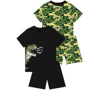 Harry Bear Pyjamas, Dinosaur And Camo Boys Pyjamas Multipack, Pack Of 2 Boys Pjs Short Sets 7-8 Years