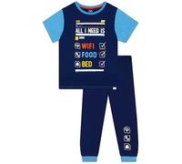 Harry Bear Pyjamas | Wifi Boys Pyjamas | Gamer Pjs For Boys | Gaming Cotton Pyjama Set | Blue 10-11 Years