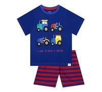 Harry Bear Tractor Pyjamas, Short Sleeve Boys Pyjamas, Summer Pjs For Boys, Tractors Pyjama Set Blue Age 3 to 4 Years