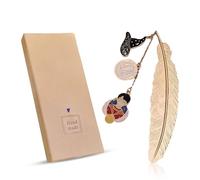 Harry Bookmark, Metal Bookmarks for Women, Personalised Vintage Bookmark with Box and Hanging Charm Includes Wizard's Hat, Nine Three Quarters and Magic Boy, Reading Book Accessories for Book Lovers