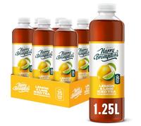 Harry Brompton’s Lemon & Lime Iced Tea (6 x 1.25L Bottles) - Refreshing - British Brewed - Made with Black Tea & Real Lemon & Lime Juice - Low Calorie, No Artificial Sweeteners