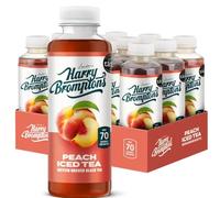 Harry Brompton’s London Peach Iced Tea - Real Black Tea & Peach Juice, 500ml (Pack of 12), Low-Calorie & Vitamin C Rich