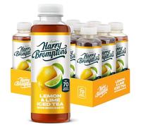 Harry Brompton's Iced Tea - Lemon & Lime - 12x500ml Bottles - Made with brewed Kenyan tea infused with real fruit