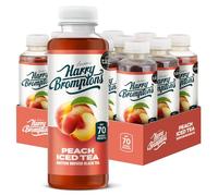 Harry Brompton's London Ice Tea. Made with Real Black Tea and Peach Juice. 70 Calories, No Artificial Sweeteners, Antioxidant-Rich and High in Vitamin C. 500ml (Pack of 12).