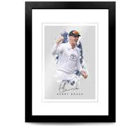 Harry Brook Signed Photo Poster A4/A3 Print Picture Display Framed Autograph Memorabilia for Cricket Fans Gift England