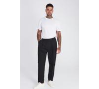 Harry Brown London Rome Cotton Trouser in Black - XL - Black