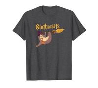 Harry Cute Slothwarts Sloth Wizard Halloween T-Shirt, Men, Dark Heather Grey, Small