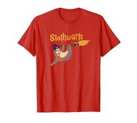 Harry Cute Slothwarts Sloth Wizard Halloween T-Shirt, Men, Red, Large