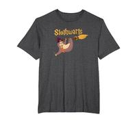 Harry Cute Slothwarts Sloth Wizard Halloween T-Shirt, Men's Big and Tall, Dark Heather Grey, 6X Tall