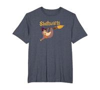 Harry Cute Slothwarts Sloth Wizard Halloween T-Shirt, Men's Big and Tall, Heather Blue, 2X Tall