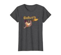Harry Cute Slothwarts Sloth Wizard Halloween T-Shirt, Women, Dark Heather Grey, Medium