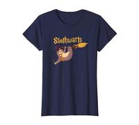 Harry Cute Slothwarts Sloth Wizard Halloween T-Shirt, Women, Navy Blue, 3X-Large