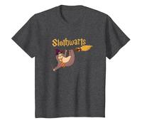 Harry Cute Slothwarts Sloth Wizard Halloween T-Shirt, Youth, Dark Heather Grey, Large