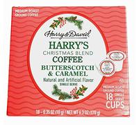 Harry & David Christmas Blend Coffee - Butterscotch & Caramel Coffee - 18 Single Serve Cups