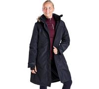 Harry Hall All-Weather Long Coat - Waterproof, Breathable, Thermal Fill, Rear Riding Vent, Magnetic Fasteners, Detachable Hood, Two-Way Zip - Black - XXL