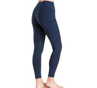 Harry Hall Bala Riding Tights - 79% Polyester & 21% Elastane - Sculpting, Squat-Proof, High-Rise Waist - Silicone Knee Grip & Phone Pocket - Super Versatile & Machine Washable 32 - Navy Blue