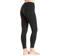 Harry Hall Bala Riding Tights - 79% Polyester & 21% Elastane - Sculpting, Squat-Proof, High-Rise Waist - Silicone Knee Grip & Phone Pocket - Super Versatile & Machine Washable - Black - 32