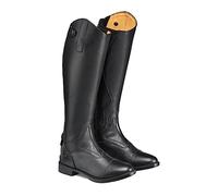 Harry Hall Burlington II Long Riding Boot - Full Leather, Streamlined Design, Elastic Panel for Perfect Fit, Zip and Press Stud Fastening Black Size 9
