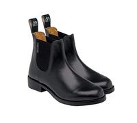 Harry Hall Children’s Buxton Jodhpur Boot - Leather Lined, Cushioned Insole, Pull-On Design, Resin Rubber Sole - Riding & Everyday Wear - Black 10