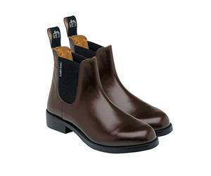 Harry Hall Children’s Buxton Jodhpur Boot - Leather Lined, Cushioned Insole, Pull-On Design, Resin Rubber Sole - Riding & Everyday Wear - Brown 9