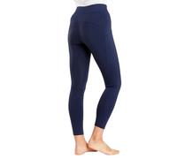 Harry Hall Classic Pull On Riding Tights with Full Silicone Seat - Two Phone Pockets - 4 Way Stretch Fabric - Deep Waistband - Soft Feel - Machine Washable - Navy Blue - MED