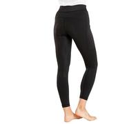 Harry Hall Classic Pull On Riding Tights with Full Silicone Seat - Two Phone Pockets - 4 Way Stretch Fabric - Deep Waistband - Soft Feel - Machine Washable - Black - SM