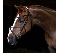 Harry Hall Cottage Craft Grackle Bridle Brown | Anatomical Horse Bridles | Grackle Noseband For Full | Leather Tack