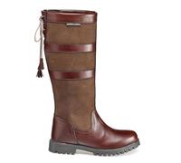 Harry Hall Denton Wide Calf Long Country Boots - Water-Resistant, Durable Leather - Ideal for Countryside Walks, Not Suitable for riding - Dark Brown - 6