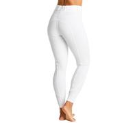 Harry Hall Farnell Full Grip Seat Breeches - 4-Way Stretch Cotton Blend - Secure Waistband with Silicone Grip - Mid-Rise Fit, Stretch Ankle Panels - 28 - White