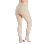 Harry Hall Farnell Full Grip Seat Breeches - 4-Way Stretch Cotton Blend - Secure Waistband with Silicone Grip - Mid-Rise Fit, Stretch Ankle Panels - 30 - Beige