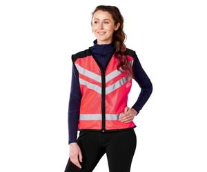 Harry Hall Fluorescent Orange Mesh High Visibility Unisex Riding Tabard with Reflective Strips, Adjustable Fit & Internal Pocket LGE Orange