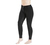 Harry Hall Horse Riding Leggings for Women - Full Grip Silicone Seat Equestrian Farnell Ladies Breeches - Comfort Medium Rise Fit & Stretch Ankle Panels - Black, Size 30