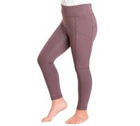 Harry Hall Kids Everyday Riding Tights - Full Seat Grip, High Waist, Phone Pockets, 4-Way Stretch Leggings Plum