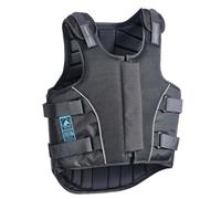 Harry Hall Legend Unisex Body Protector - Lightweight, Shock-Absorbing Foam & Rip Stop Fabric - Air Mesh Outer with Reflective Piping - Adjustable Straps, Full Zip Front - L - Black