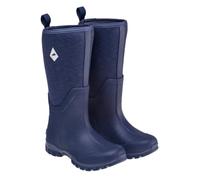 Harry Hall Mud Boot Neoprene Wellington - Waterproof & Insulated - Easy Clean Chunky Sole - Flexible & Comfortable - Ladies True to Size Fit - Navy Blue - 5