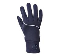 Harry Hall Thermal Equestrian Gloves - Lightweight & Fast Drying with Silicone Grip, Ideal for Horse Riding & Yard Work, Reflective Detailing, 4-Way Stretch - Navy Blue - SM