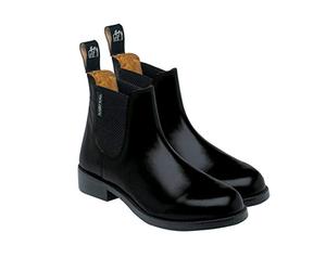 Harry Hall Women's Jodhpur Boot - Leather Lining, Cushioned Sole, Elastic Gusset - Ankle Height for Riding & Competition - Black - Durable Resin Rubber Sole - Size 5.5