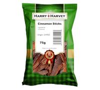 Harry Harvey Cinnamon Sticks 75g Cassia Bark | Whole Cinnamon Sticks (Cassia) for Curries, Rice, Desserts & Slow Cooking | Aromatic Indian Whole Spice Flavor