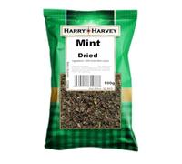 Harry Harvey Dried Mint Leaves 100g | Fresh Pudina for Chutneys, Teas & Raita | Aromatic, Natural & Culinary Herb | Add Cooling Freshness to Drinks, Sauces & Desserts