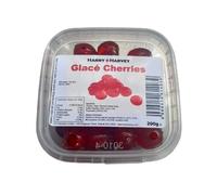 Harry Harvey Glacé Cherries 200g | Dried Glazed Cherry for Baking & Decorating | Perfect Glace Topping for Cakes, Desserts, Cupcakes, Pastries & Christmas Pudding